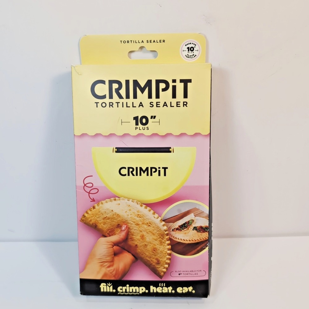 CRIMPiT Crimper 10" Tortilla Sealer Wraps Burritos Calzones Tortillas New in Box